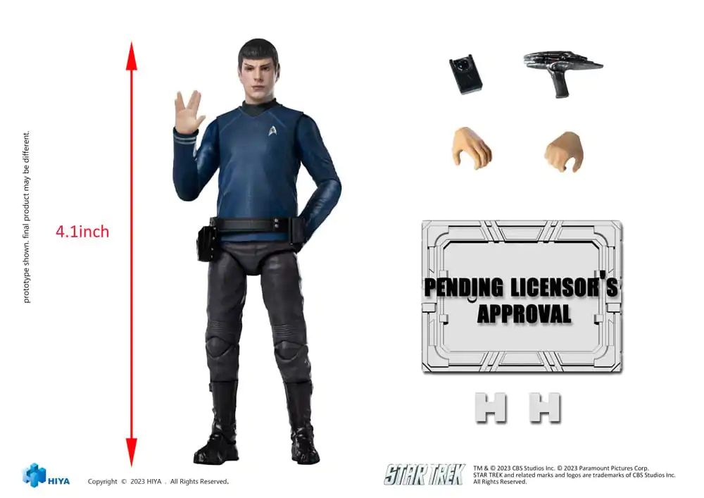 Star Trek Exquisite Mini Action Figure 1/18 Star Trek 2009 Spock 10 cm termékfotó