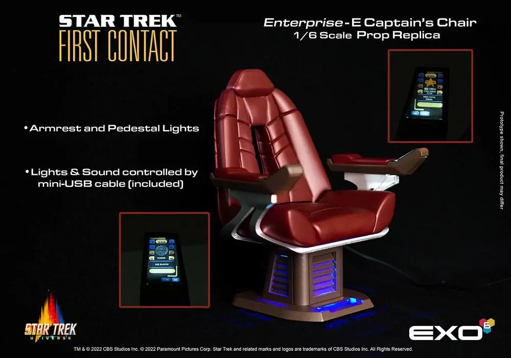 Star Trek: First Contact Replica 1/6 Enterprise-E Captain's Chair 15 cm termékfotó