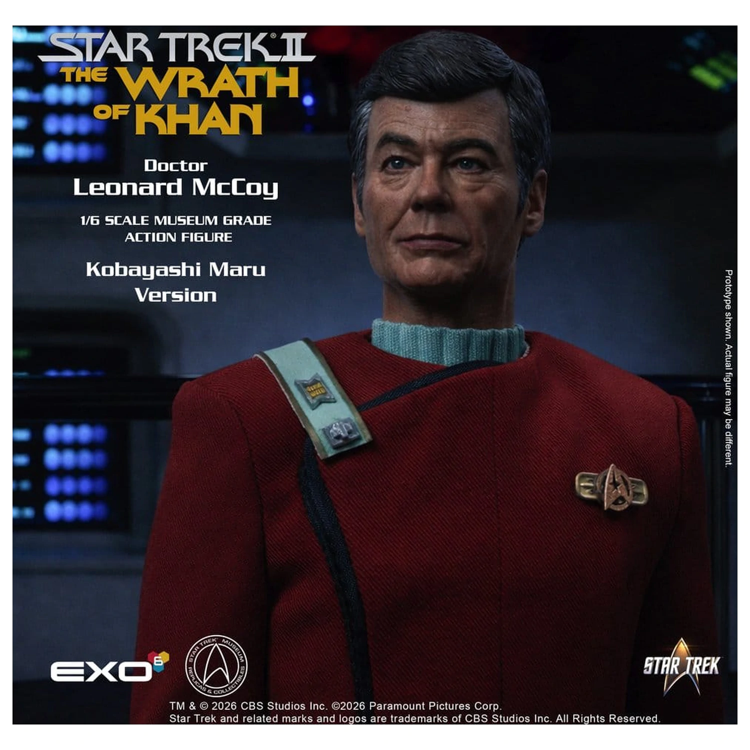 Star Trek II: The Wrath of Khan Action Figure 1/6 Dr. Leonard McCoy Kobayashi Maru Version 30 cm product photo
