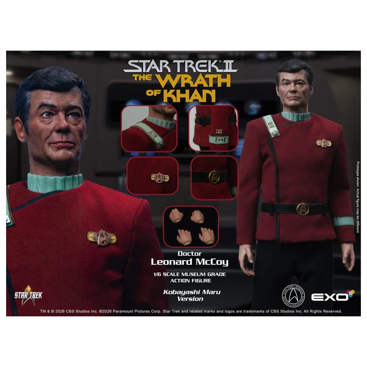 Star Trek II: The Wrath of Khan Action Figure 1/6 Dr. Leonard McCoy Kobayashi Maru Version 30 cm product photo