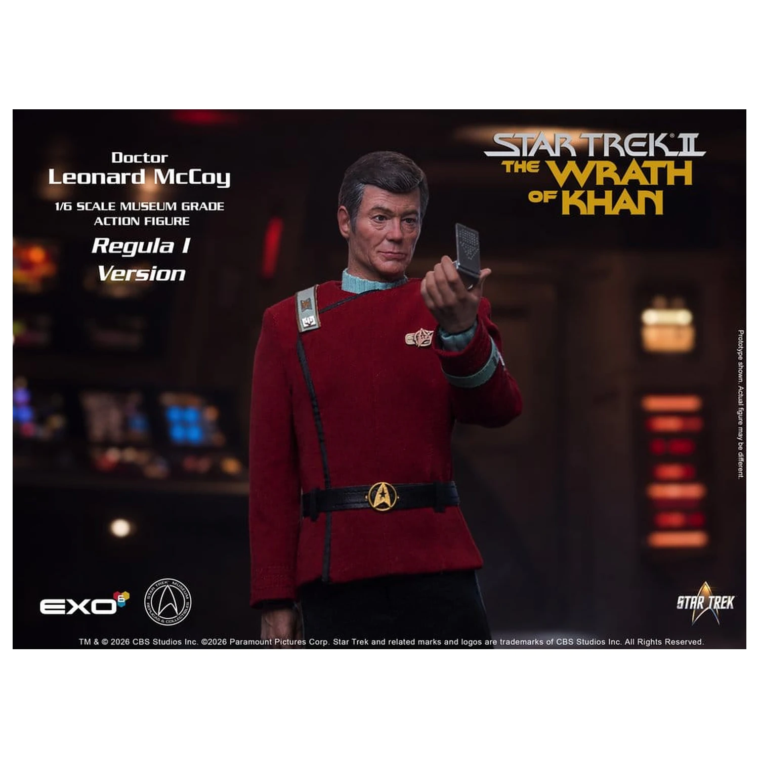 Star Trek II: The Wrath of Khan Action Figure 1/6 Dr. Leonard McCoy Regula I Version 30 cm product photo