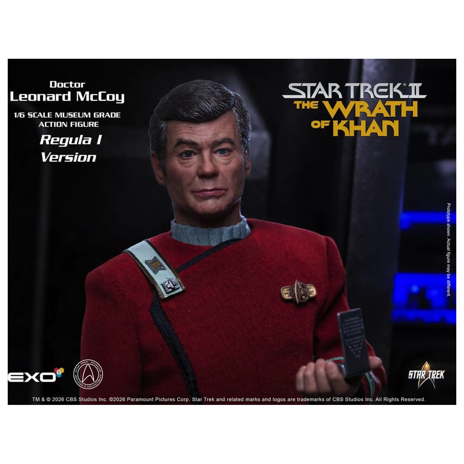 Star Trek II: The Wrath of Khan Action Figure 1/6 Dr. Leonard McCoy Regula I Version 30 cm product photo