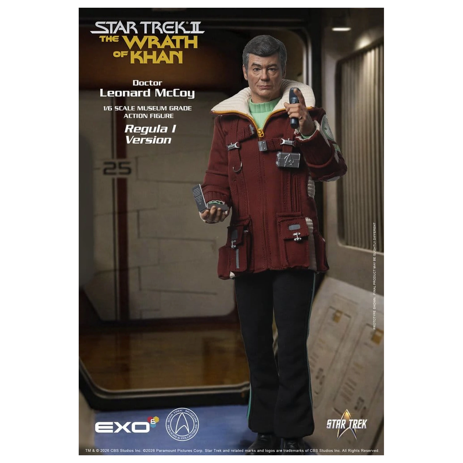 Star Trek II: The Wrath of Khan Action Figure 1/6 Dr. Leonard McCoy Regula I Version 30 cm product photo