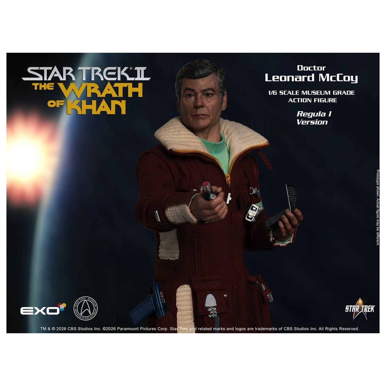 Star Trek II: The Wrath of Khan Action Figure 1/6 Dr. Leonard McCoy Regula I Version 30 cm product photo