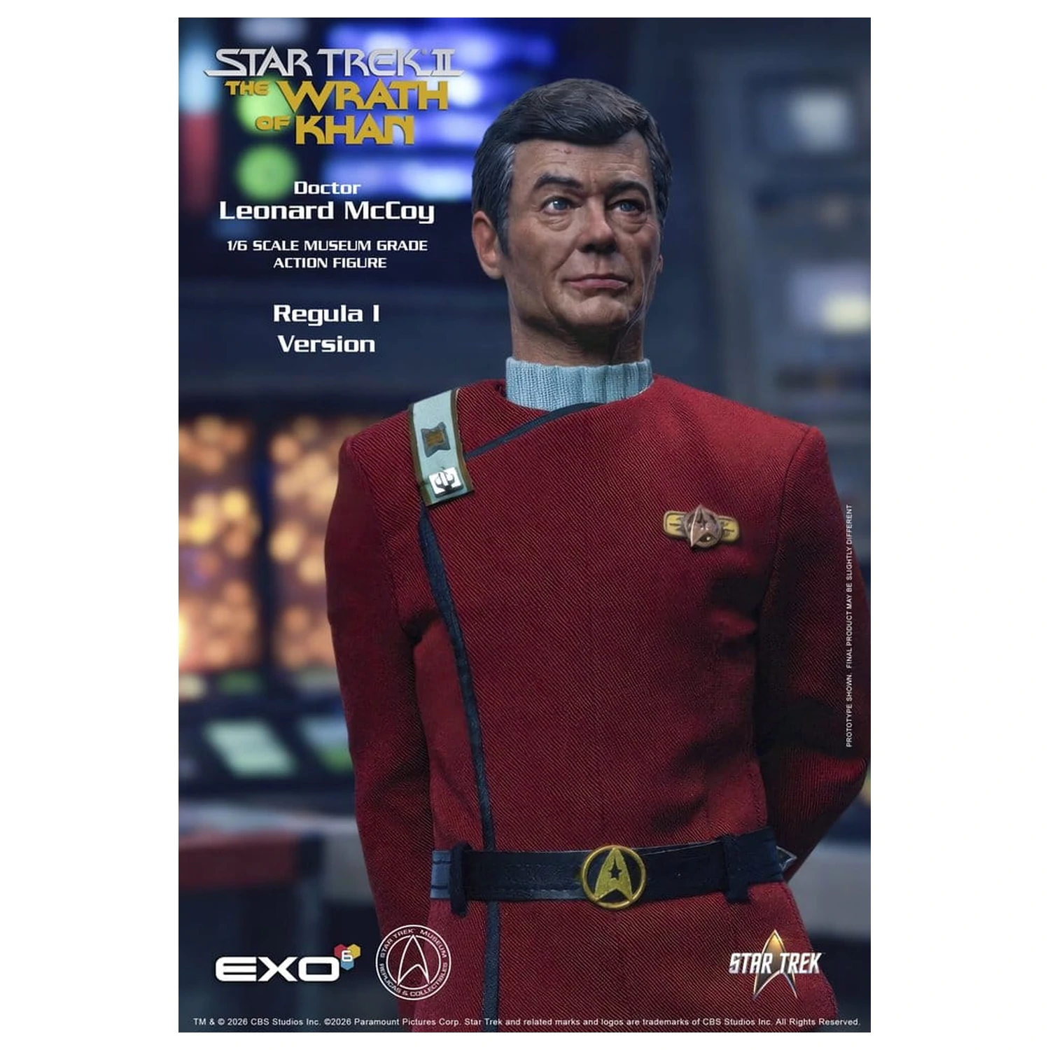Star Trek II: The Wrath of Khan Action Figure 1/6 Dr. Leonard McCoy Regula I Version 30 cm product photo