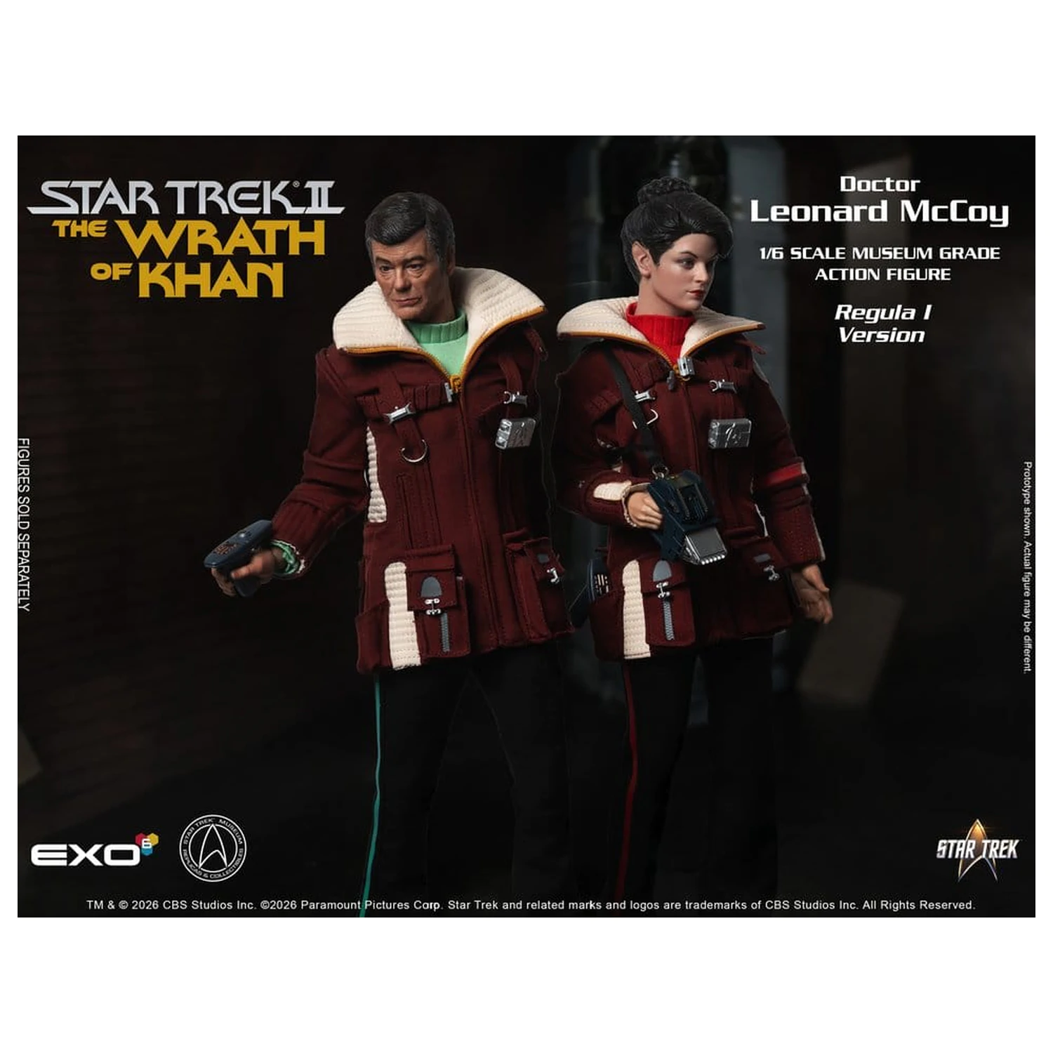 Star Trek II: The Wrath of Khan Action Figure 1/6 Dr. Leonard McCoy Regula I Version 30 cm product photo