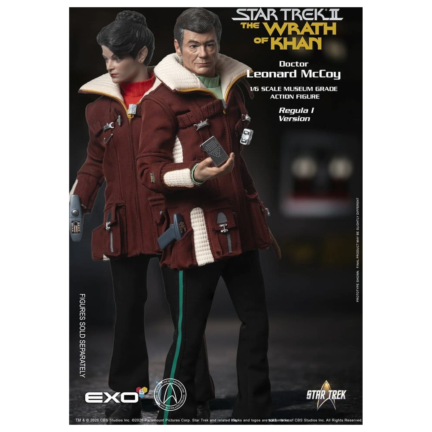 Star Trek II: The Wrath of Khan Action Figure 1/6 Dr. Leonard McCoy Regula I Version 30 cm product photo