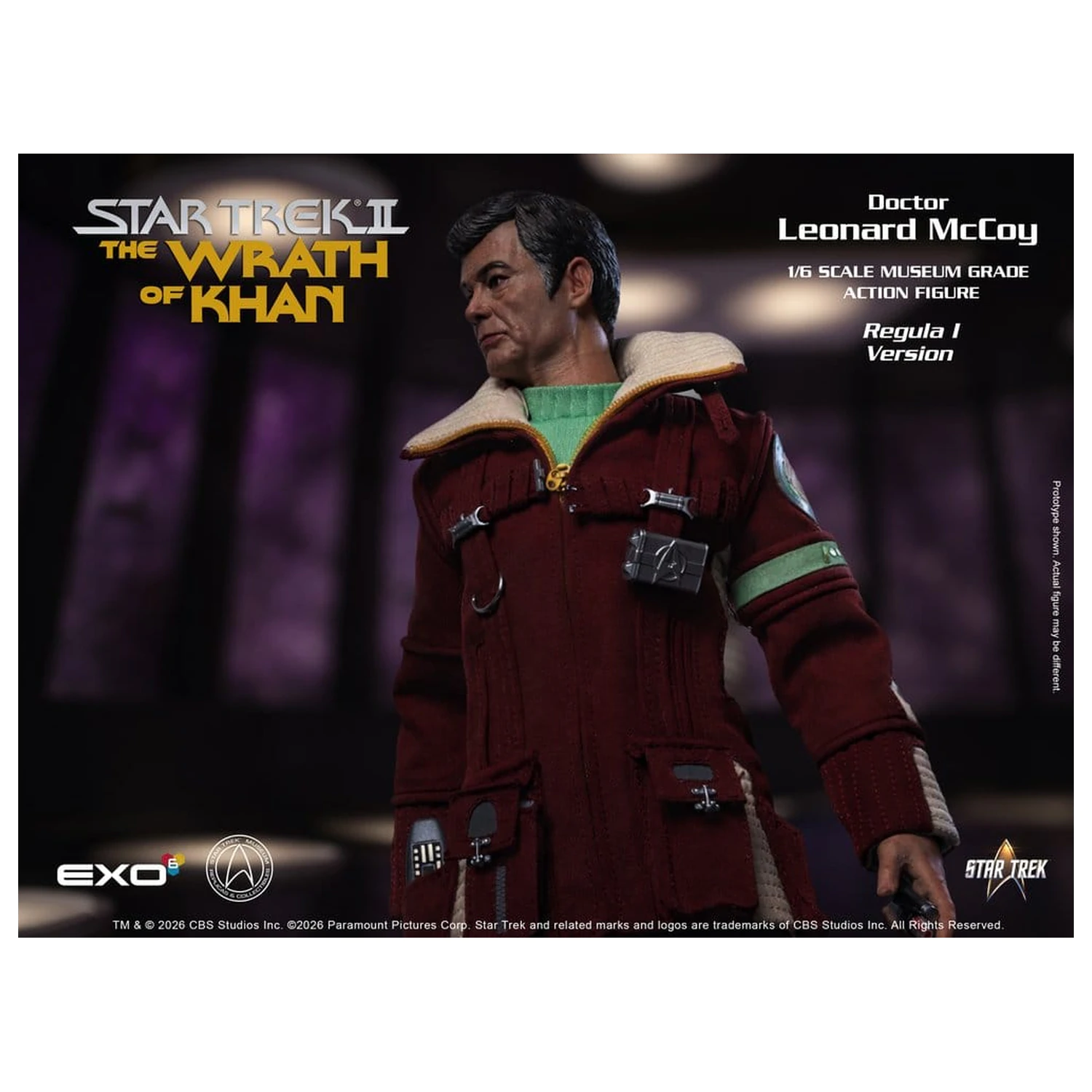 Star Trek II: The Wrath of Khan Action Figure 1/6 Dr. Leonard McCoy Regula I Version 30 cm product photo