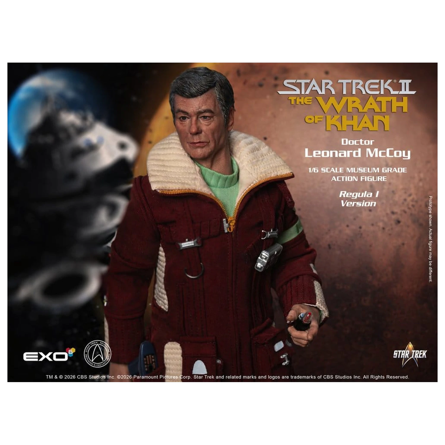 Star Trek II: The Wrath of Khan Action Figure 1/6 Dr. Leonard McCoy Regula I Version 30 cm product photo