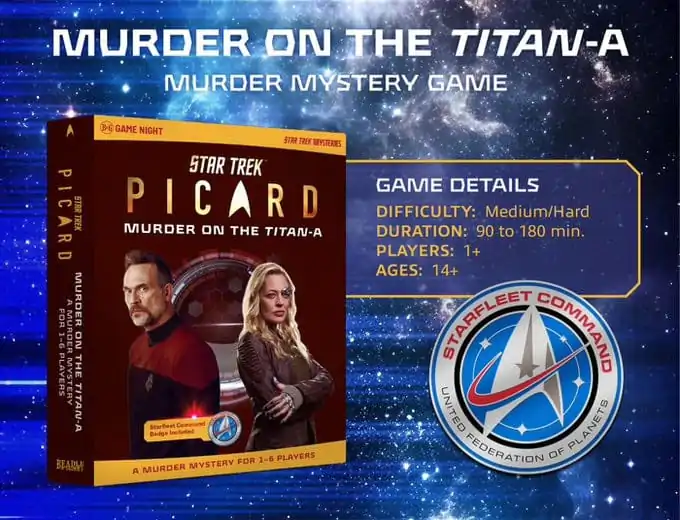 Star Trek Picard Murder Mystery Game Murder on the Titan-A  *English Version* product photo