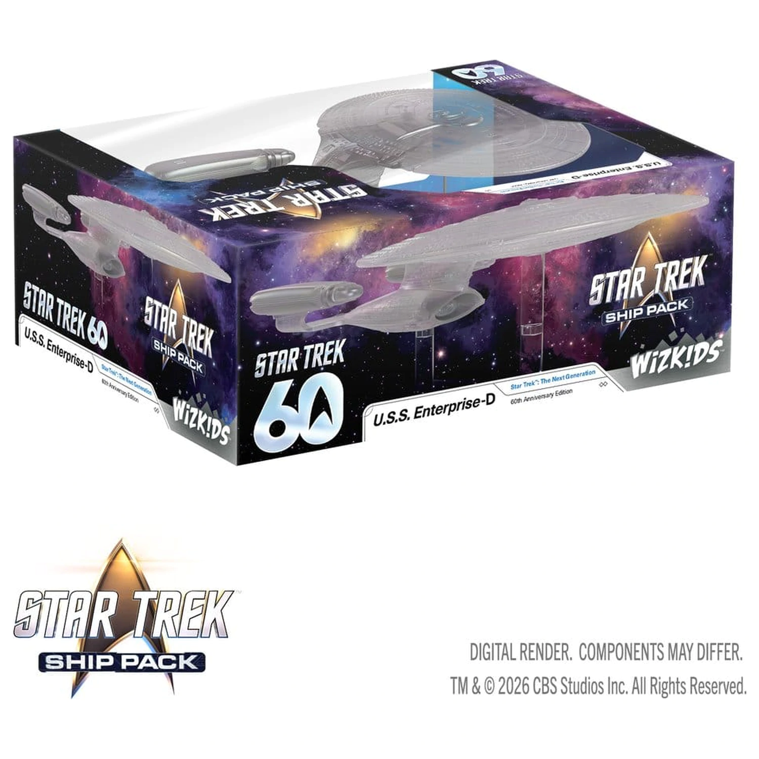 Star Trek Ship Pack Boxed prepainted Miniatures U.S.S. Enterprise - 60th Anniversary Edition 22 cm product photo
