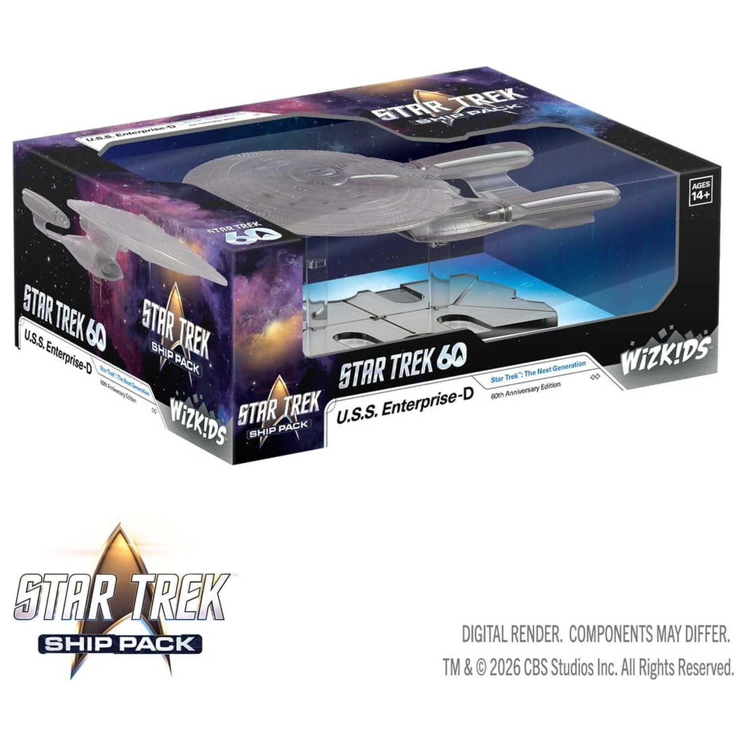 Star Trek Ship Pack Boxed prepainted Miniatures U.S.S. Enterprise - 60th Anniversary Edition 22 cm product photo
