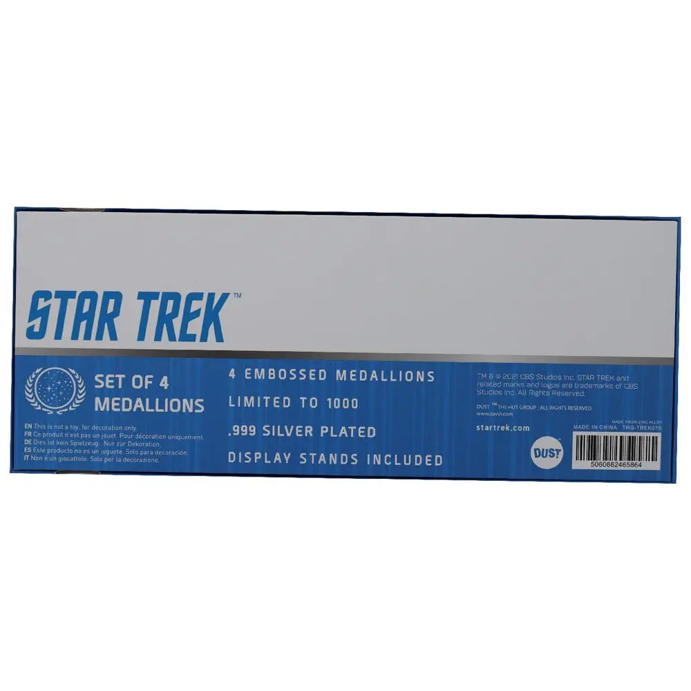 Star Trek Set of 4 Starfleet Division Medallions Limited Edition (silver plated) product photo