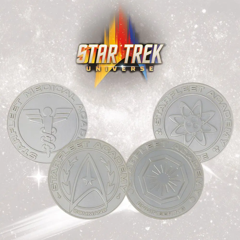 Star Trek Set of 4 Starfleet Division Medallions Limited Edition (silver plated) product photo
