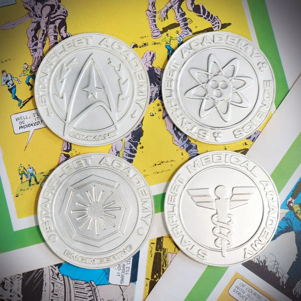 Star Trek Set of 4 Starfleet Division Medallions Limited Edition (silver plated) product photo