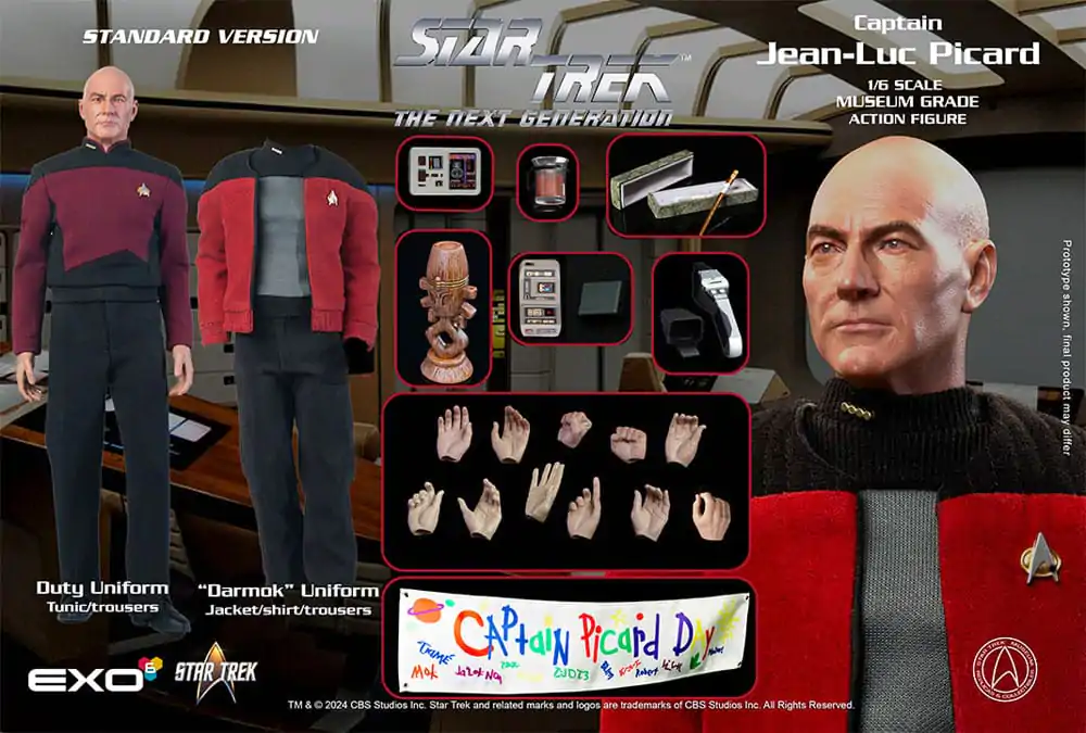 Star Trek: The Next Generation Action Figure 1/6 Captain Jean-Luc Picard 30 cm termékfotó