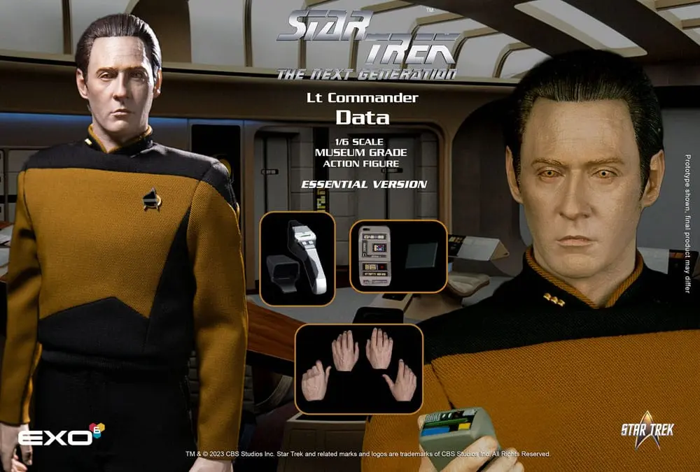 Star Trek: The Next Generation Action Figure 1/6 Lt. Commander Data (Essentials Version) 30 cm product photo