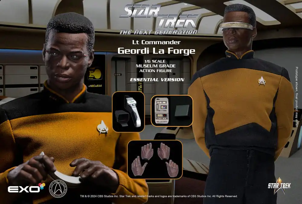 Star Trek: The Next Generation Action Figure 1/6 Lt. Commander Geordi La Forge (Essentials Version) 28 cm product photo