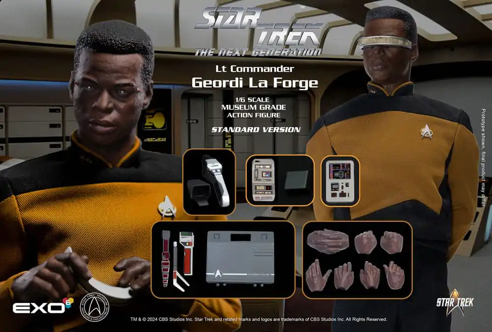 Star Trek: The Next Generation Action Figure 1/6 Lt. Commander Geordi La Forge (Standard Version) 28 cm product photo