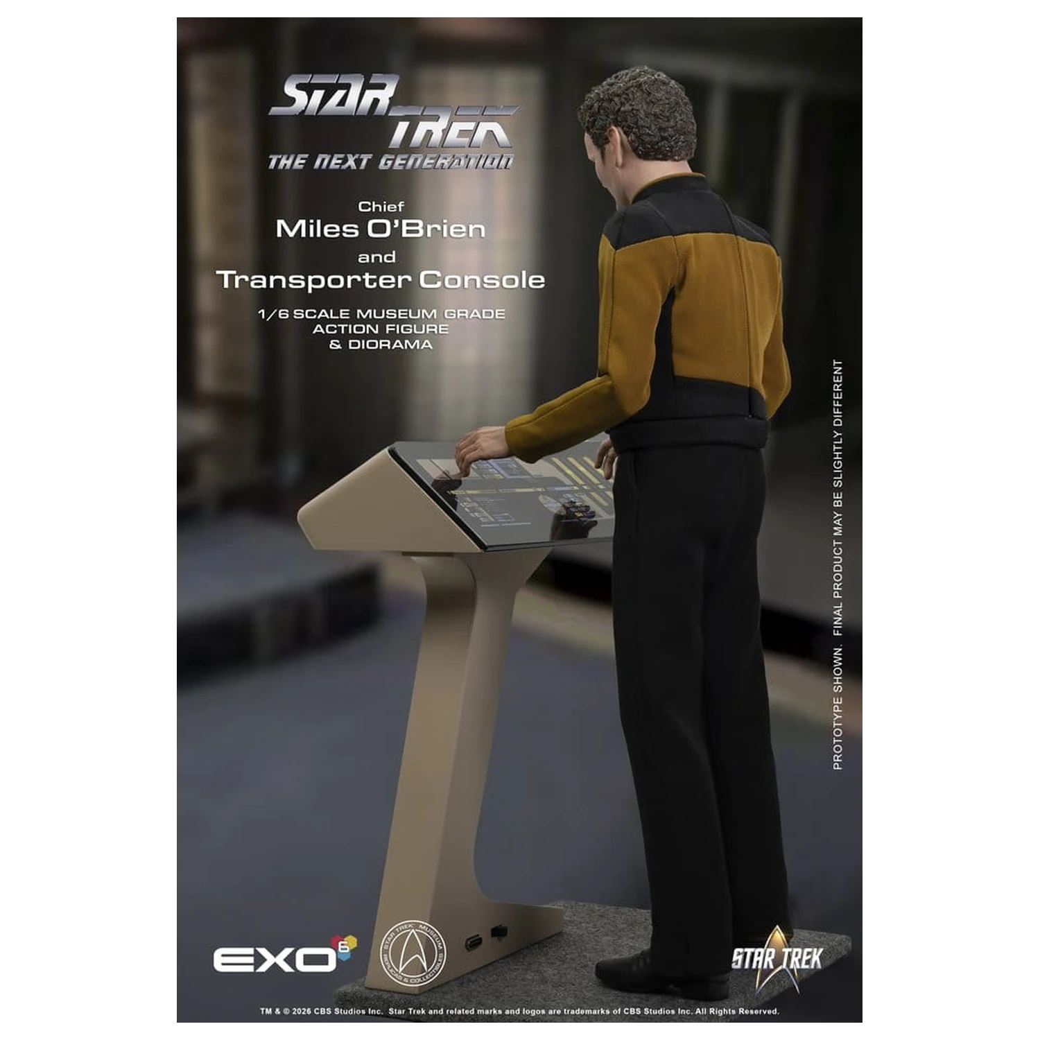 Star Trek: The Next Generation Action Figure 1/6 Chief Miles O'Brien with Transporter Console 30 cm product photo