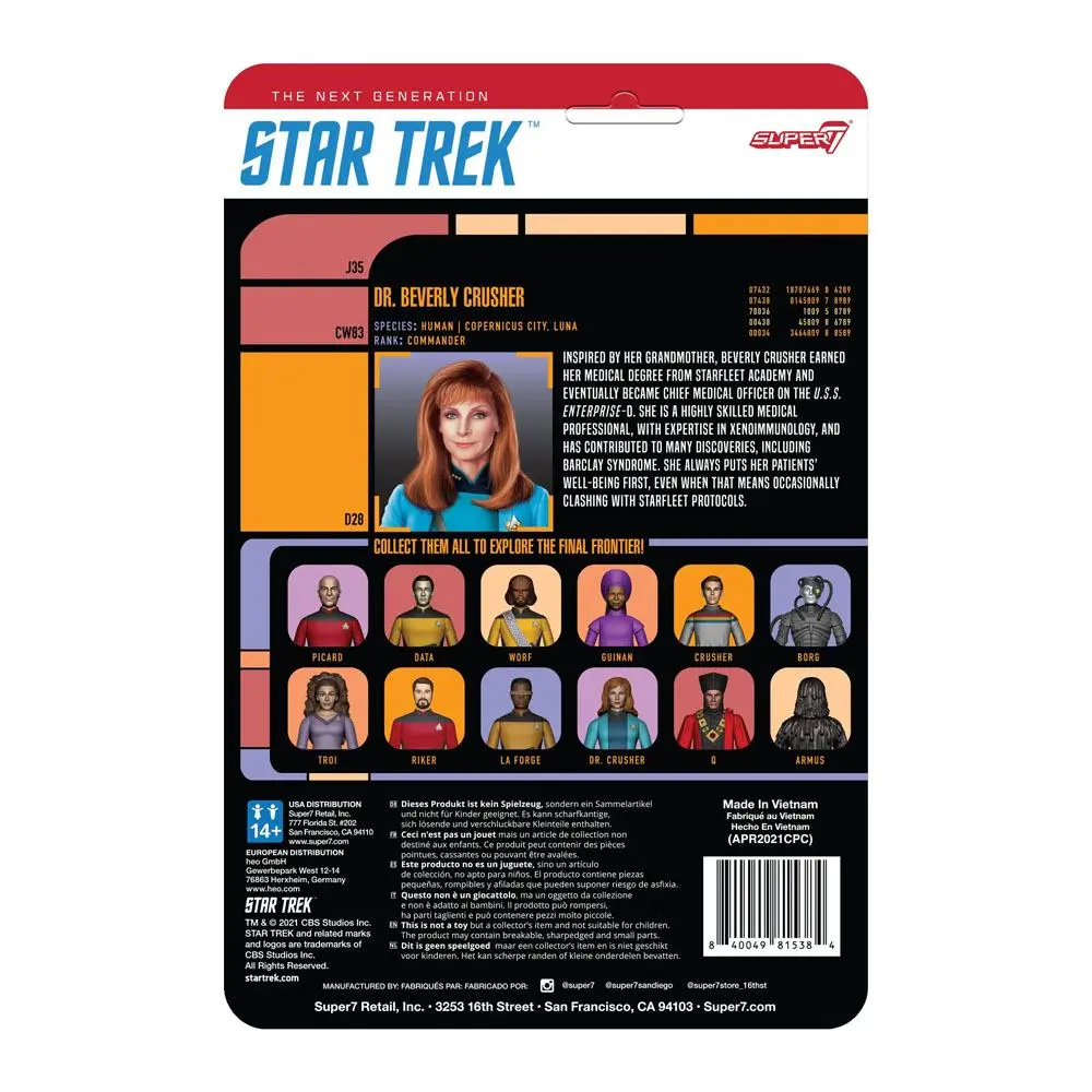 Star Trek: The Next Generation ReAction Action Figure Wave 2 Dr. Crusher 10 cm termékfotó