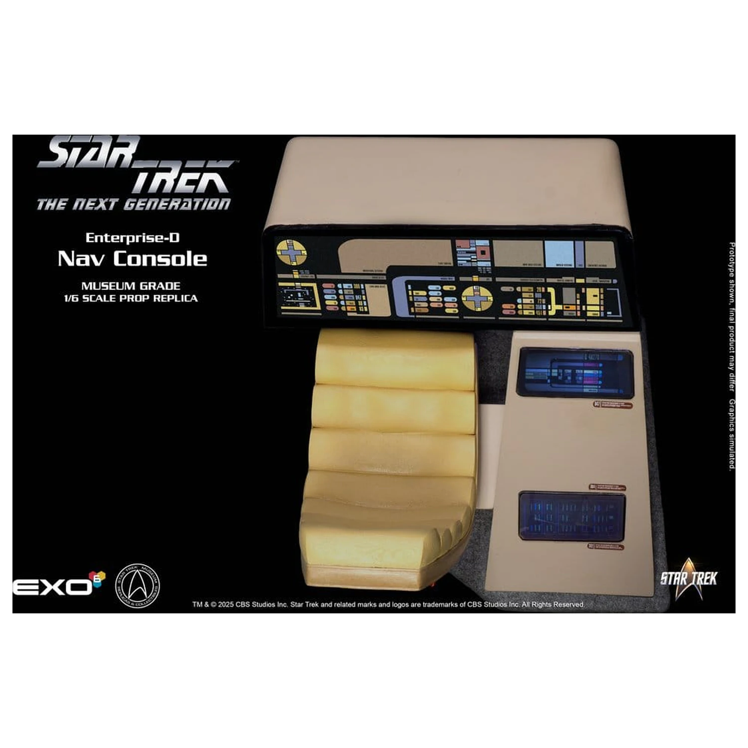 Star Trek: The Next Generation Replica 1/6 Enterprise-D Bridge CONN Console product photo