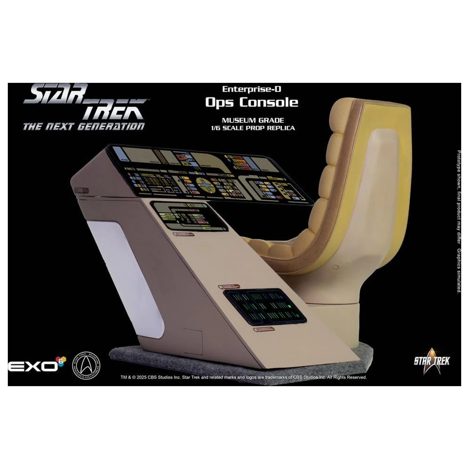 Star Trek: The Next Generation Replica 1/6 Enterprise-D Bridge OPS Console product photo