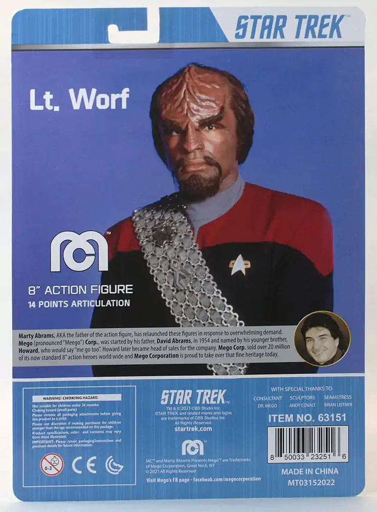 Star Trek TNG Action Figure Lt. Worf 20 cm termékfotó