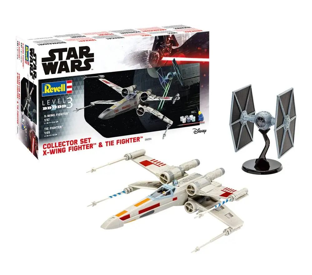 Star Wars Model Kit Gift Set 1/57 X-Wing Fighter &amp; 1/65 TIE Fighter product photo