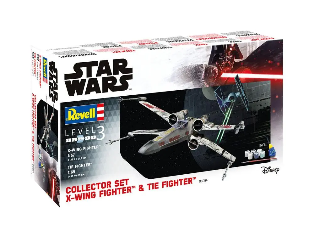 Star Wars Model Kit Gift Set 1/57 X-Wing Fighter &amp; 1/65 TIE Fighter product photo