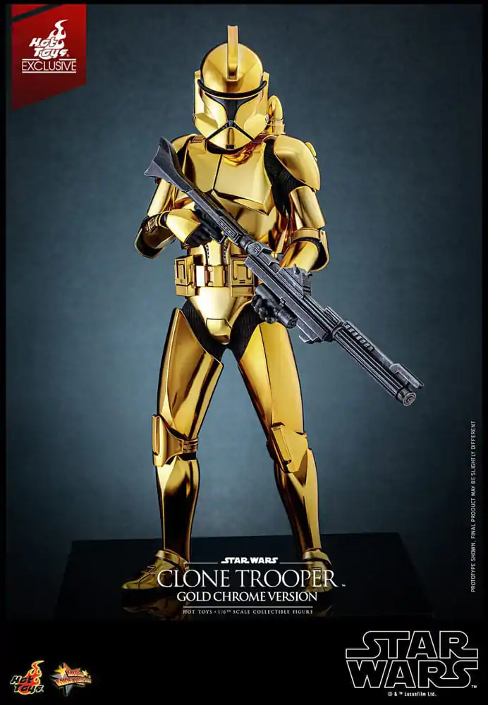 Star Wars Action Figure 1/6 Clone Trooper (Gold Chrome Version) Exclusive 30 cm termékfotó