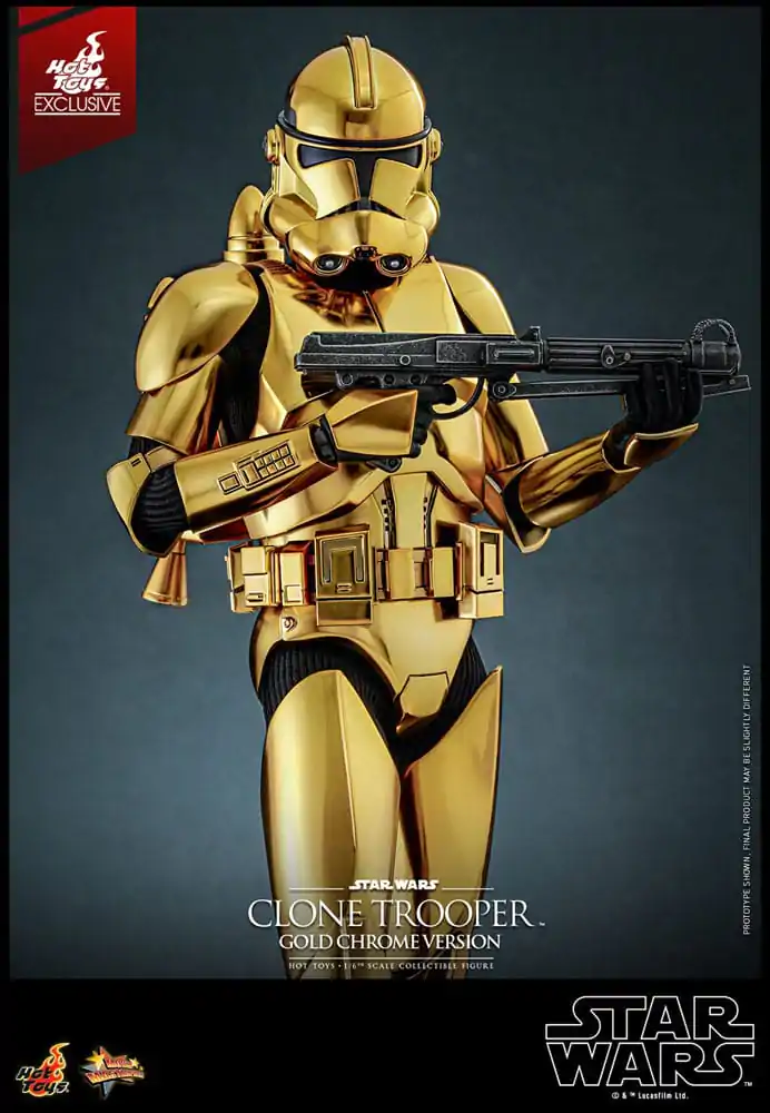 Star Wars Action Figure 1/6 Clone Trooper (Gold Chrome Version) Exclusive 30 cm termékfotó