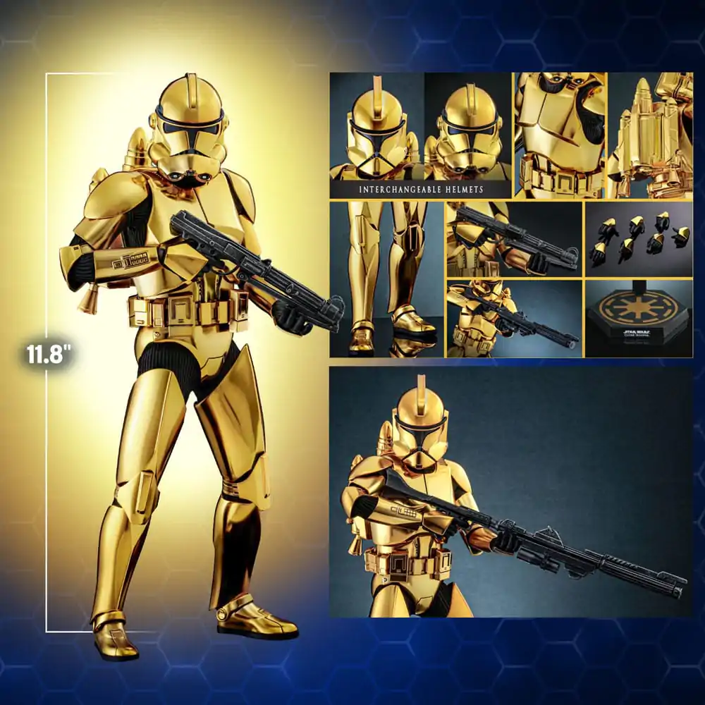 Star Wars Action Figure 1/6 Clone Trooper (Gold Chrome Version) Exclusive 30 cm termékfotó