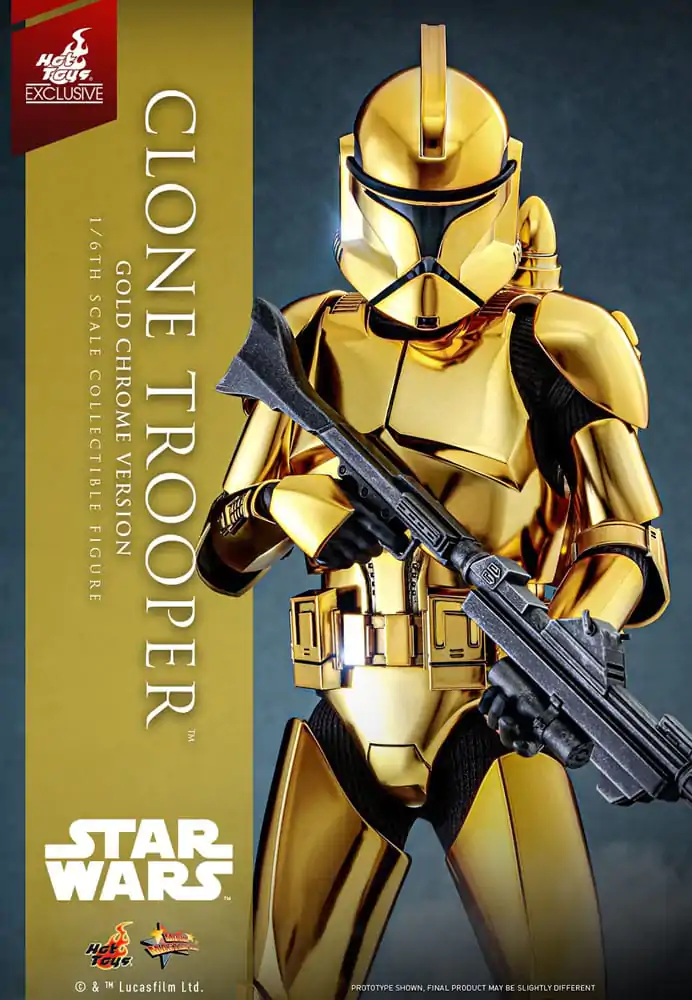 Star Wars Action Figure 1/6 Clone Trooper (Gold Chrome Version) Exclusive 30 cm termékfotó