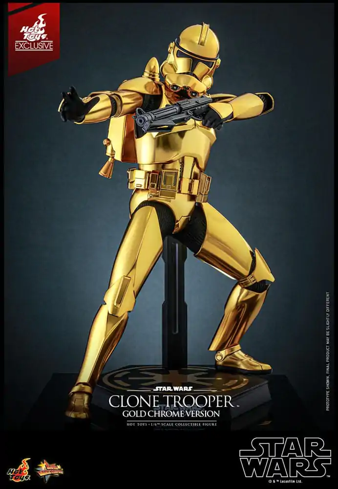 Star Wars Action Figure 1/6 Clone Trooper (Gold Chrome Version) Exclusive 30 cm termékfotó