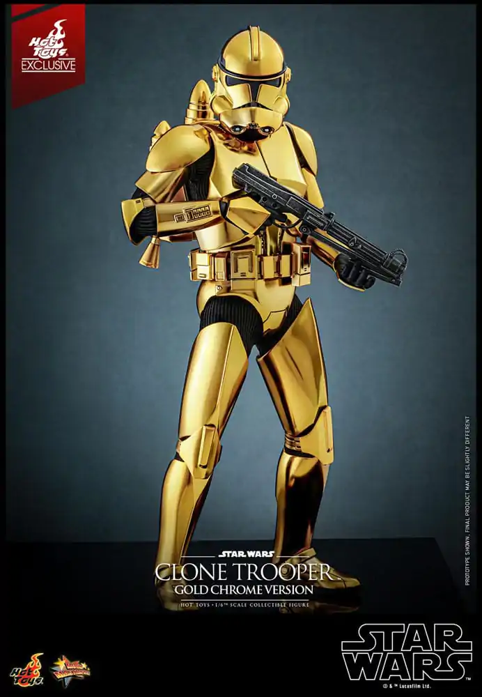 Star Wars Action Figure 1/6 Clone Trooper (Gold Chrome Version) Exclusive 30 cm termékfotó