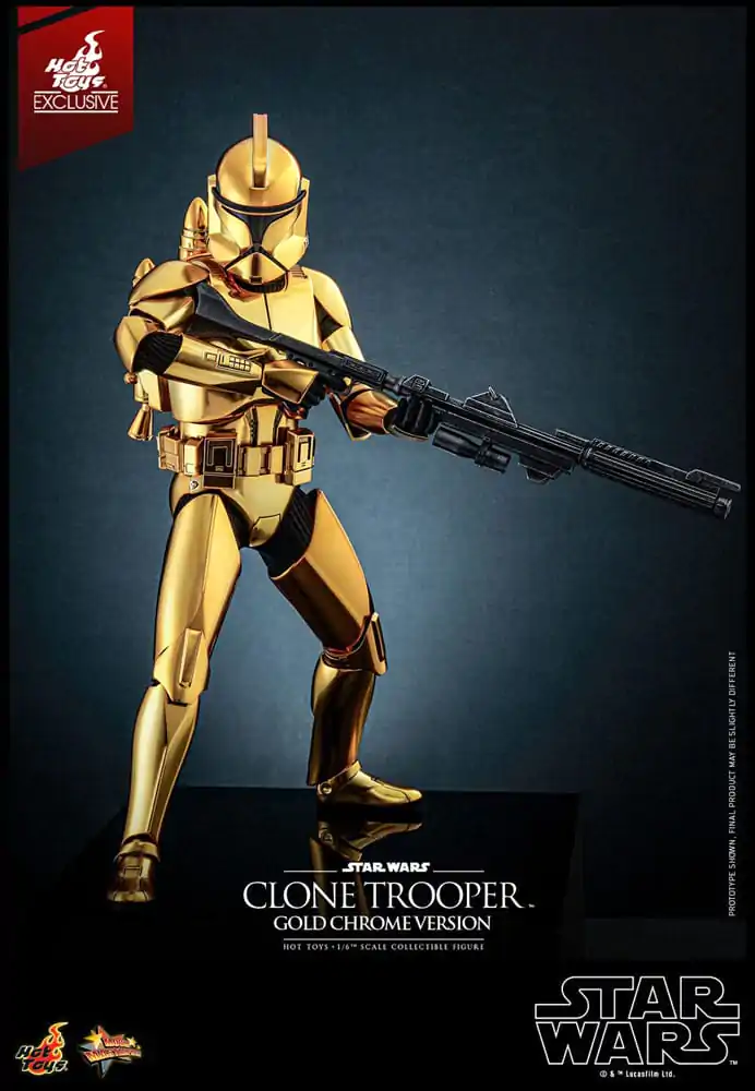 Star Wars Action Figure 1/6 Clone Trooper (Gold Chrome Version) Exclusive 30 cm termékfotó