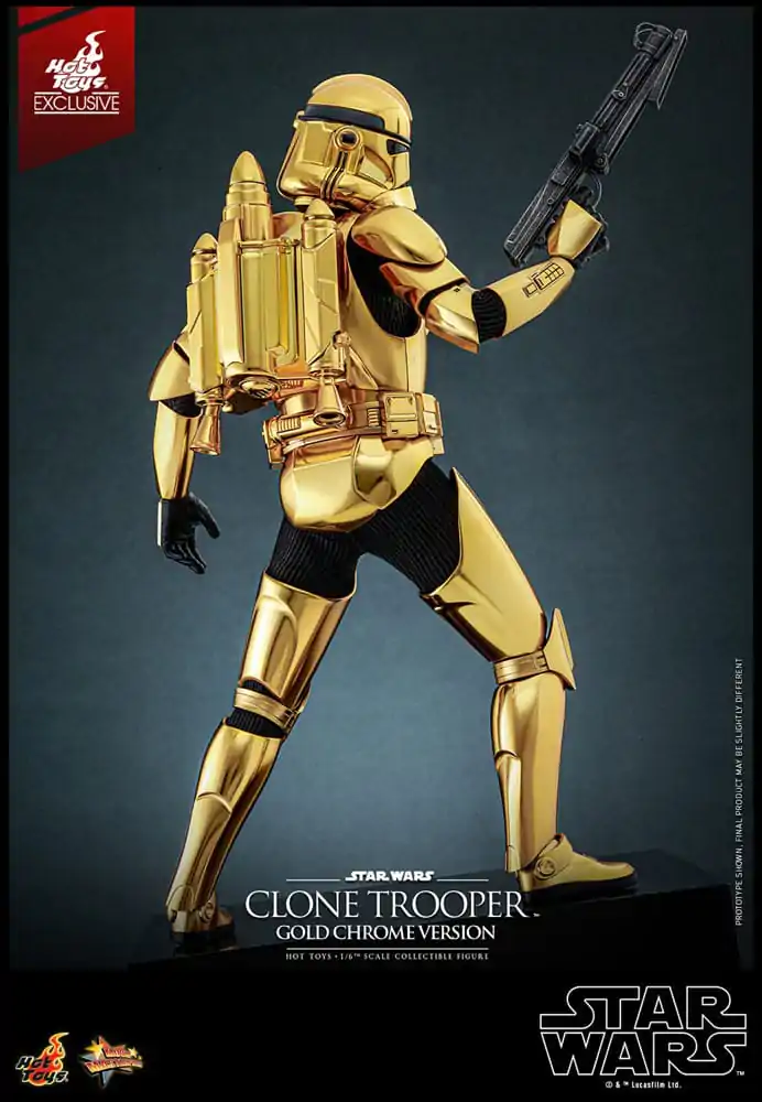 Star Wars Action Figure 1/6 Clone Trooper (Gold Chrome Version) Exclusive 30 cm termékfotó