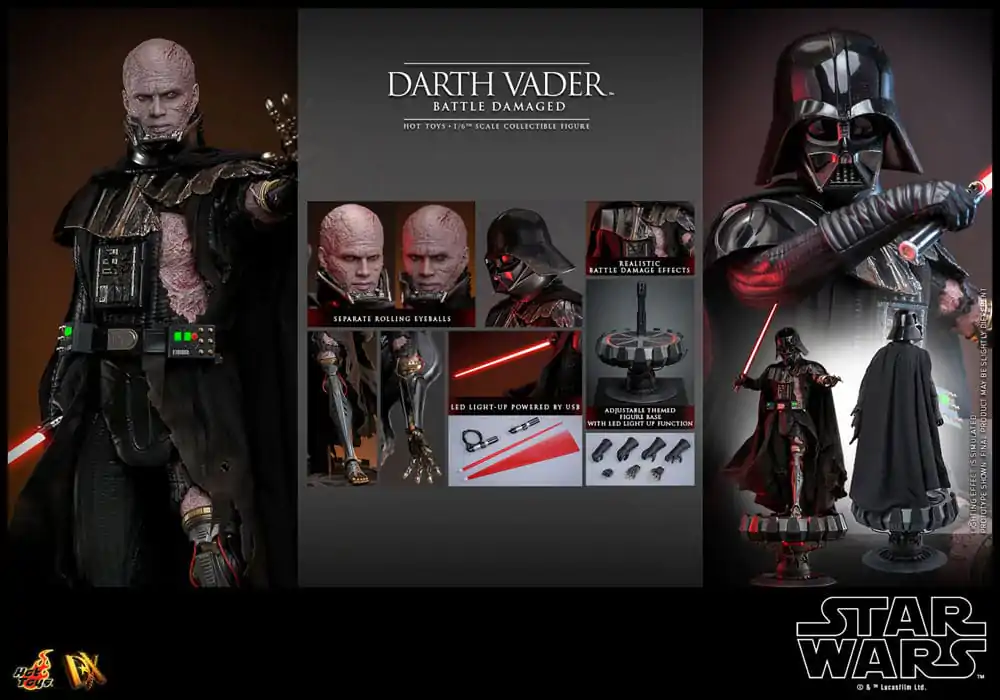 Star Wars Action Figure 1/6 Darth Vader (Battle Damaged) 35 cm product photo