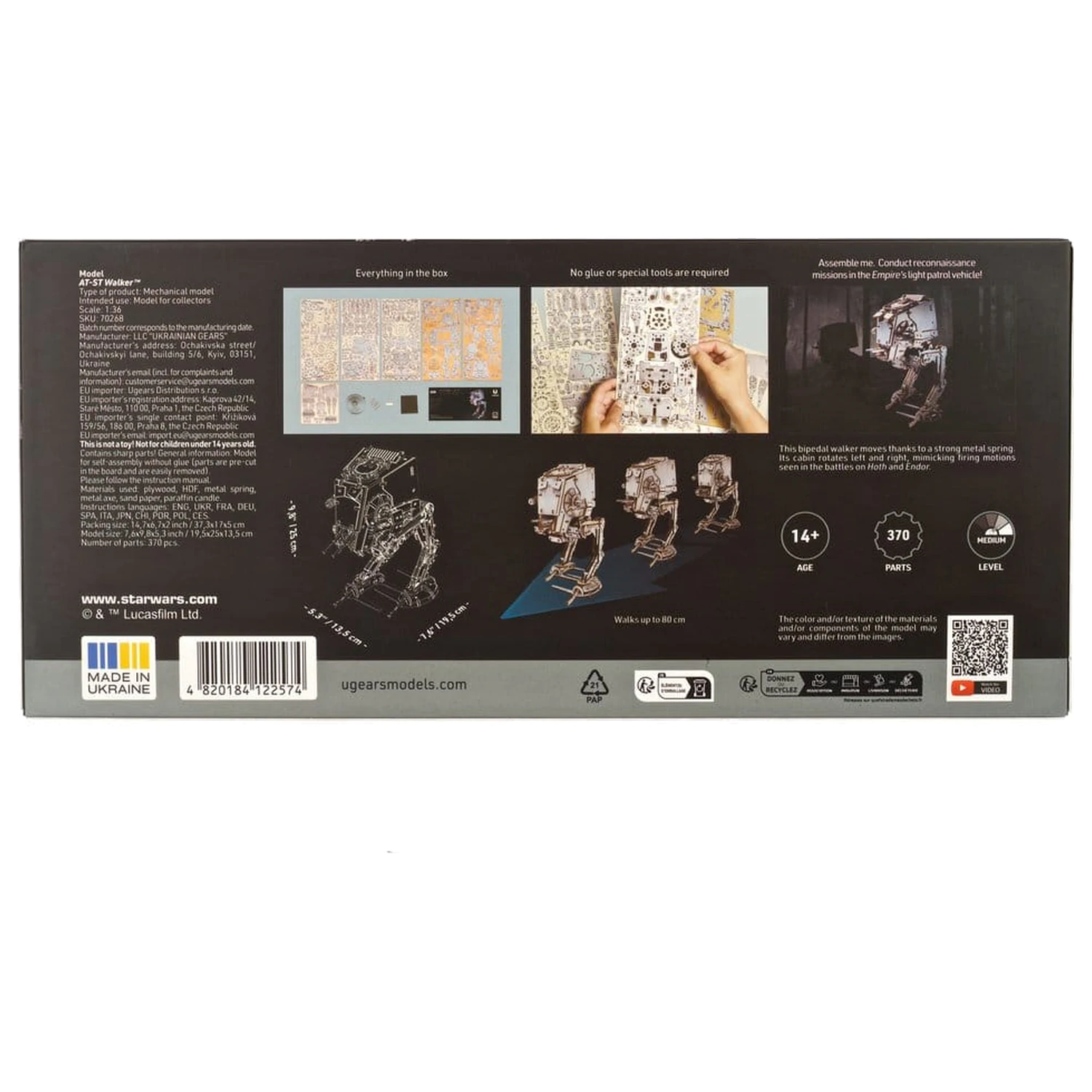 Star Wars 3D Wooden Puzzle AT-ST Walker product photo