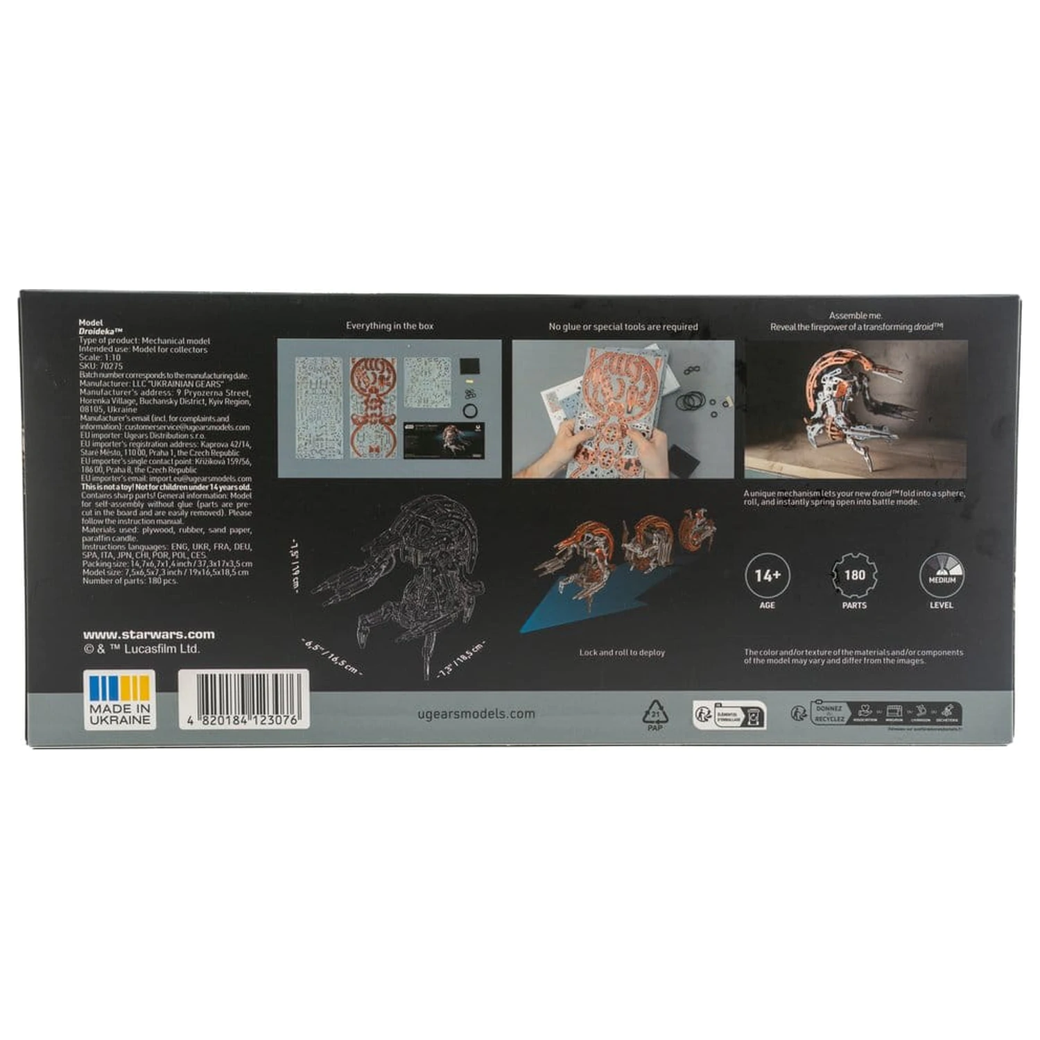 Star Wars 3D Wooden Puzzle Droideka product photo