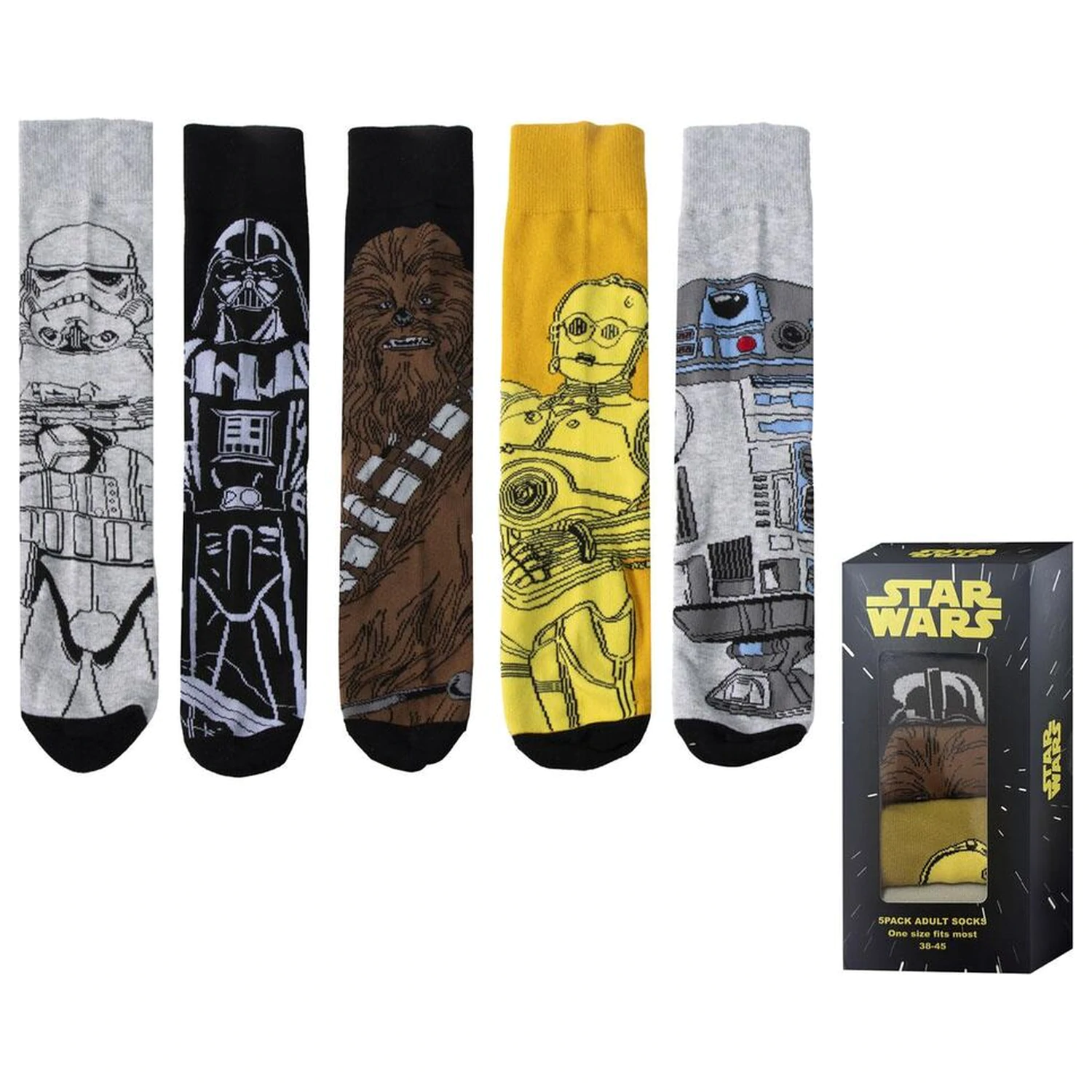 Star Wars adult pack 5 socks product photo