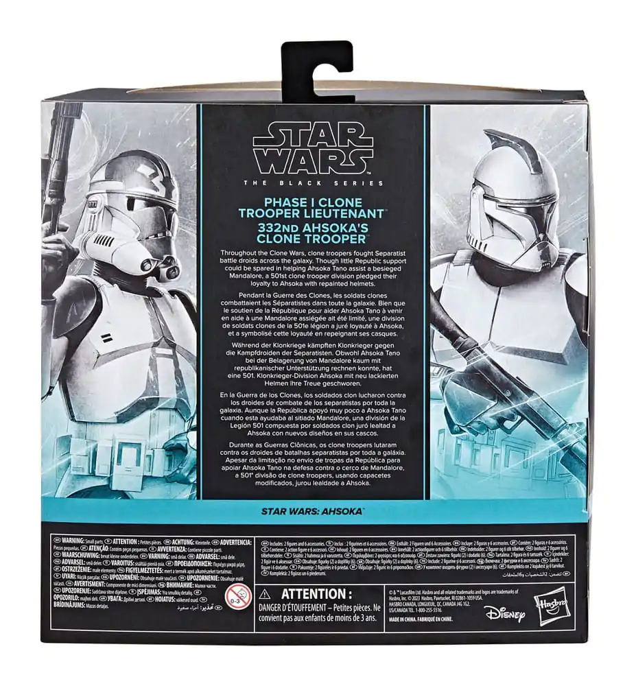Star Wars: Ahsoka Black Series Action Figure 2-Pack Phase I Clone Trooper Lieutenant & 332nd Ahsoka's Clone Trooper 15 cm product photo