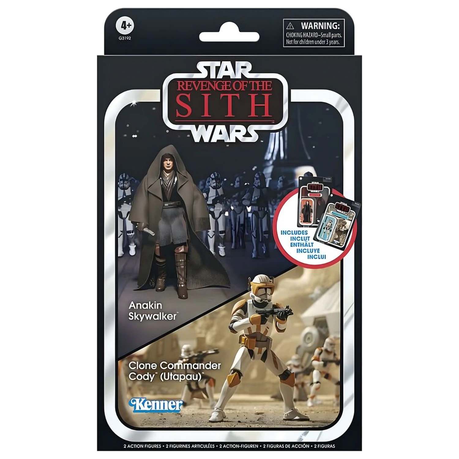 Star Wars Anakin Skywalker & Clone Commander Cody Utapau pack figure 9.5cm product photo