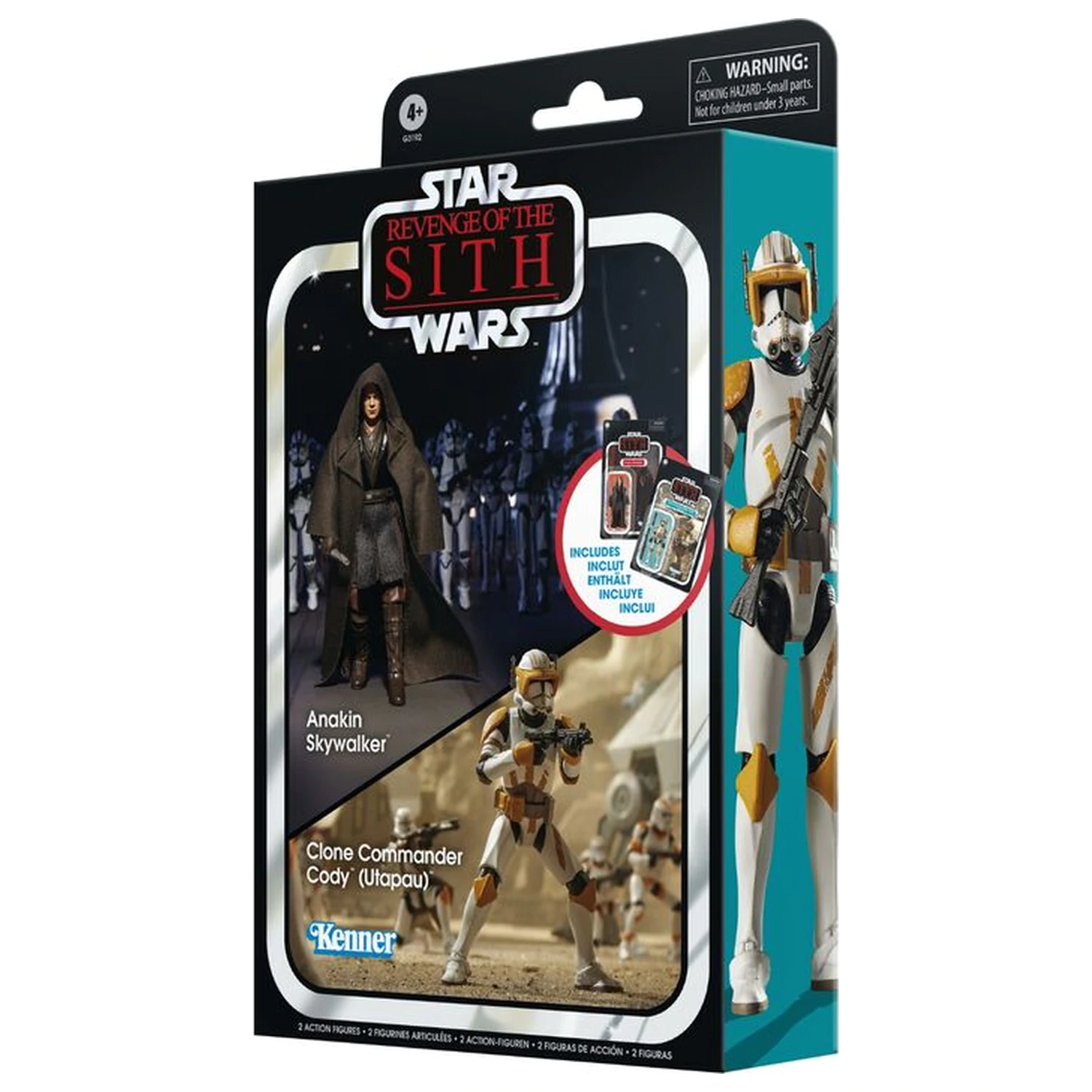 Star Wars Anakin Skywalker & Clone Commander Cody Utapau pack figure 9.5cm product photo