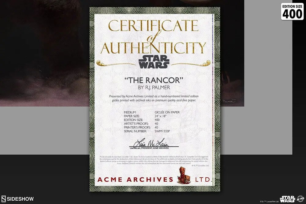 Star Wars Art Print The Rancor 61 x 46 cm - unframed product photo