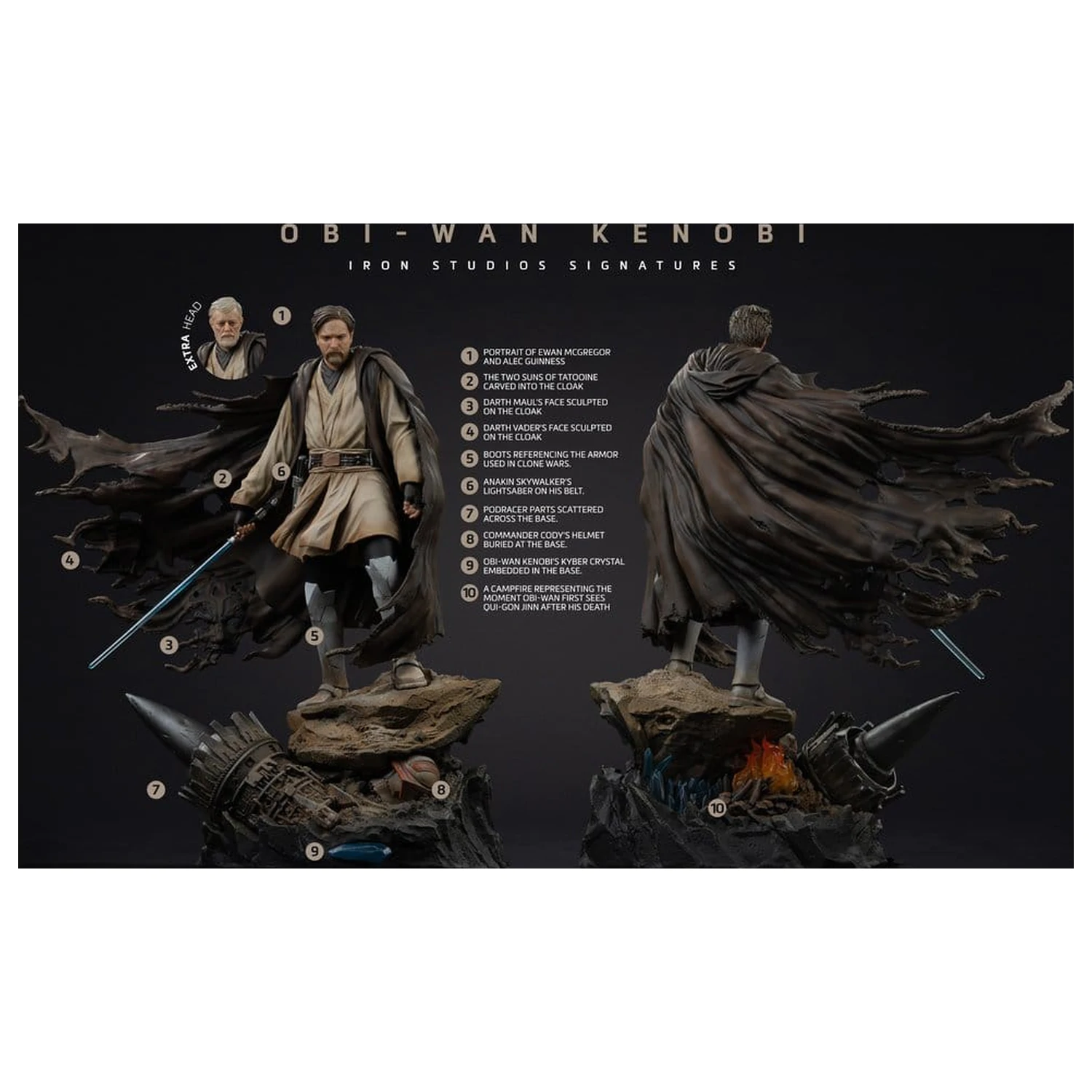 Star Wars Art Scale Statue 1/10 Obi-Wan Signatures 26 cm product photo