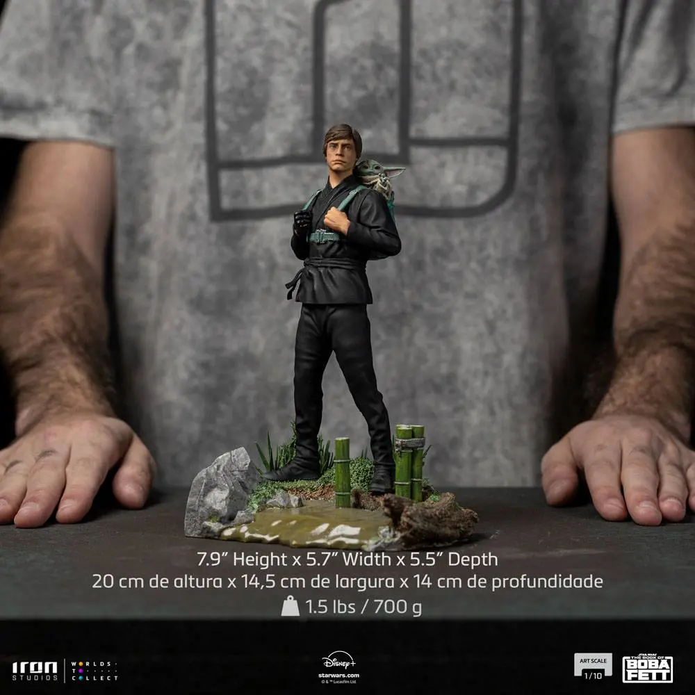 Star Wars Book of Boba Fett Art Scale Statue 1/10 Luke Skywalker & Grogu Training 20 cm product photo