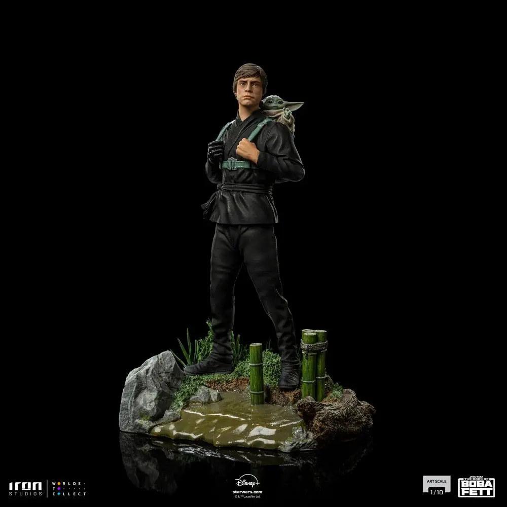 Star Wars Book of Boba Fett Art Scale Statue 1/10 Luke Skywalker & Grogu Training 20 cm product photo