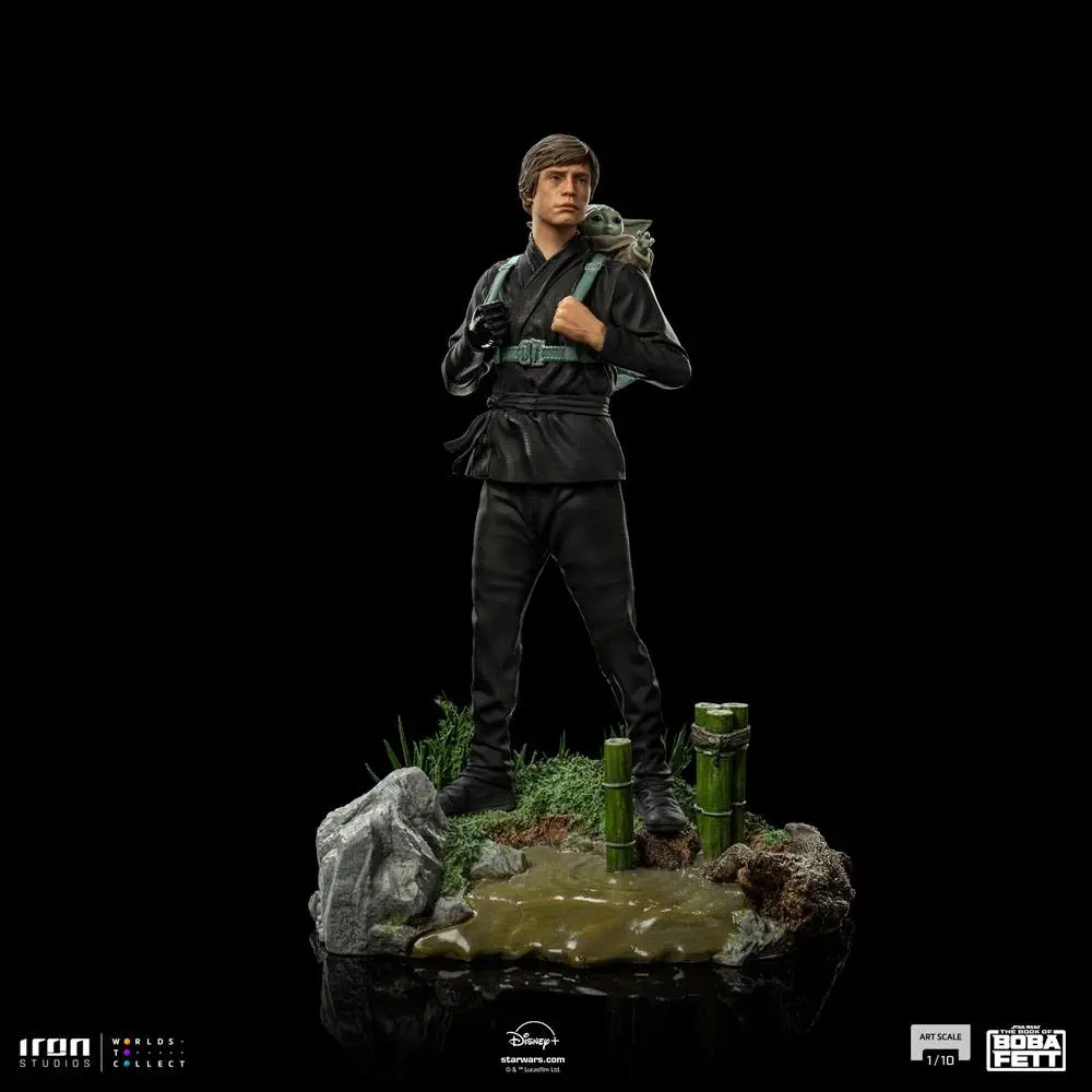 Star Wars Book of Boba Fett Art Scale Statue 1/10 Luke Skywalker & Grogu Training 20 cm product photo